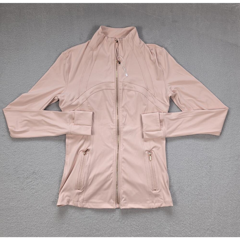 Women’s Pink Athletic Zip Up Jacket Size 8 Stretch Activewear Lightweight